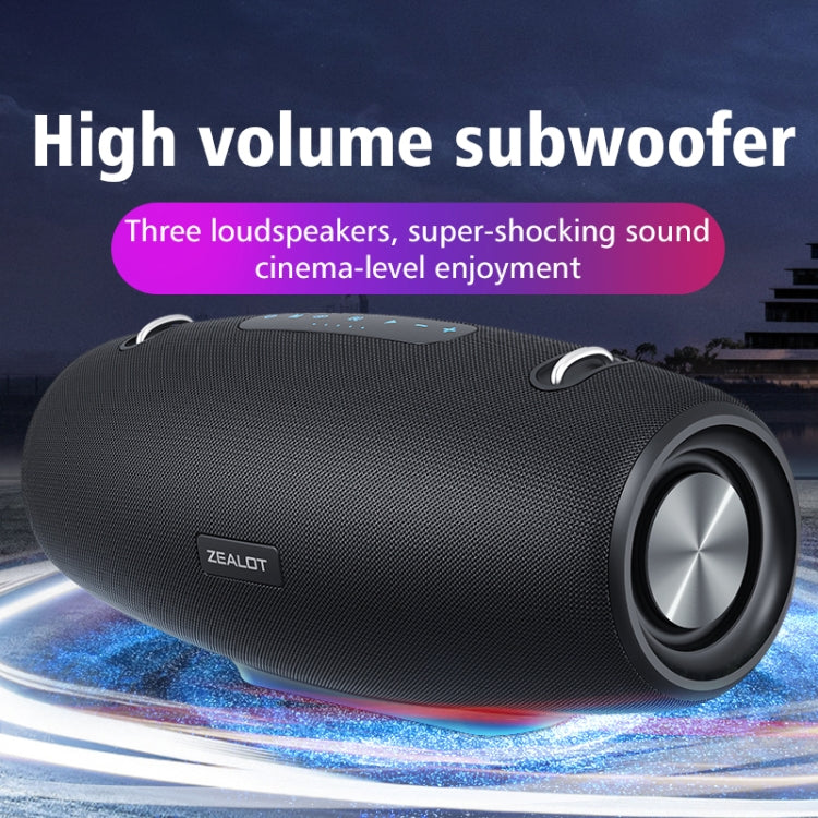 Zealot S67 60W High Power Portable Wireless Bluetooth Speaker(Black)
