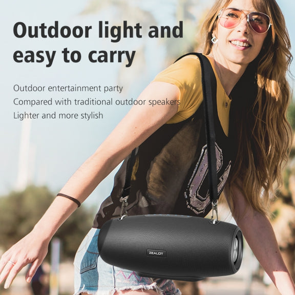 Zealot S67 60W High Power Portable Wireless Bluetooth Speaker(Black)