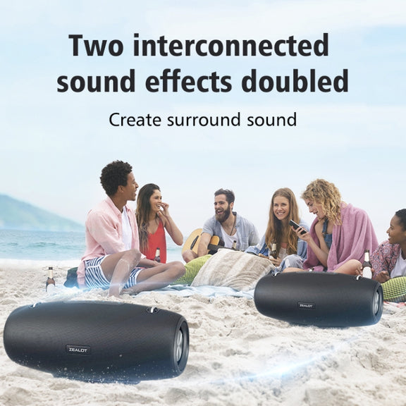 Zealot S67 60W High Power Portable Wireless Bluetooth Speaker(Black)