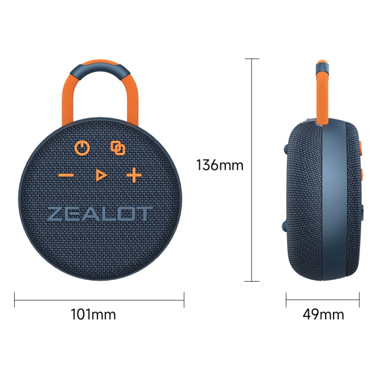 Zealot S77 IPX7 Water-resistant Portable Wireless Bluetooth Speaker(Orange)