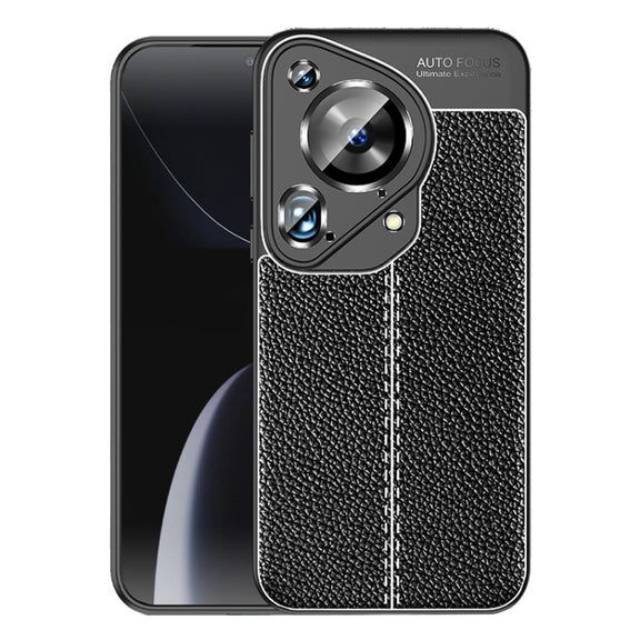 For Huawei Pura 70 Ultra Litchi Texture TPU Shockproof Phone Case(Black)