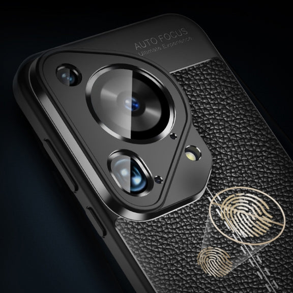 For Huawei Pura 70 Ultra Litchi Texture TPU Shockproof Phone Case(Black)