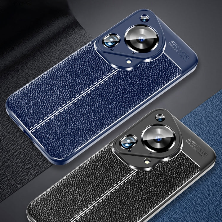 For Huawei Pura 70 Ultra Litchi Texture TPU Shockproof Phone Case(Blue)