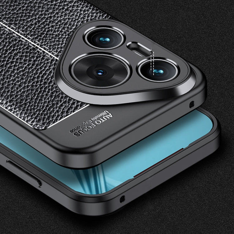 For Huawei Pura 70 Litchi Texture TPU Shockproof Phone Case(Black)