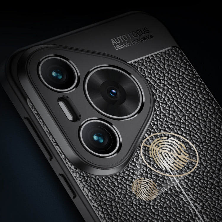 For Huawei Pura 70 Litchi Texture TPU Shockproof Phone Case(Black)