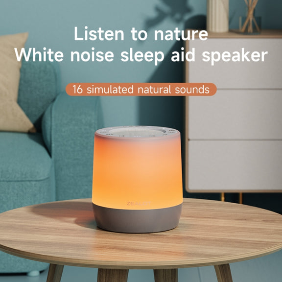 Zealot Z6 3 in 1 White Noise Sleep Aid Bluetooth Speaker with Night Light Function(White)