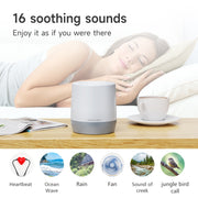 Zealot Z6 3 in 1 White Noise Sleep Aid Bluetooth Speaker with Night Light Function(White)