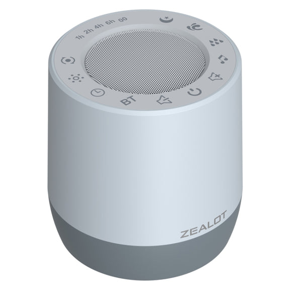 Zealot Z6 3 in 1 White Noise Sleep Aid Bluetooth Speaker with Night Light Function(White)