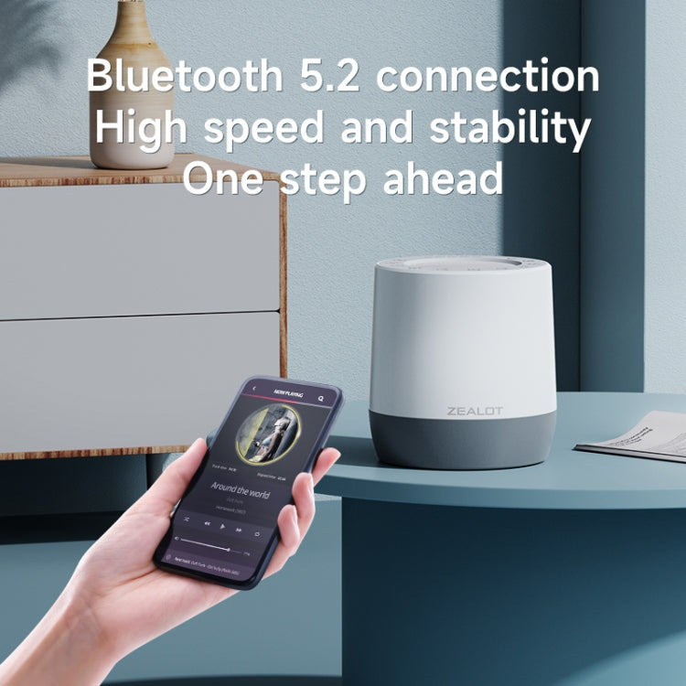 Zealot Z6 3 in 1 White Noise Sleep Aid Bluetooth Speaker with Night Light Function(White)