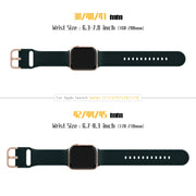 For Apple Watch Series 7 45mm Pin Buckle Silicone Watch Band(Dark Green)