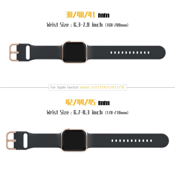 For Apple Watch Series 5 40mm Pin Buckle Silicone Watch Band(Dark Grey)
