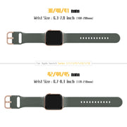 For Apple Watch Series 2 38mm Pin Buckle Silicone Watch Band(Olive)