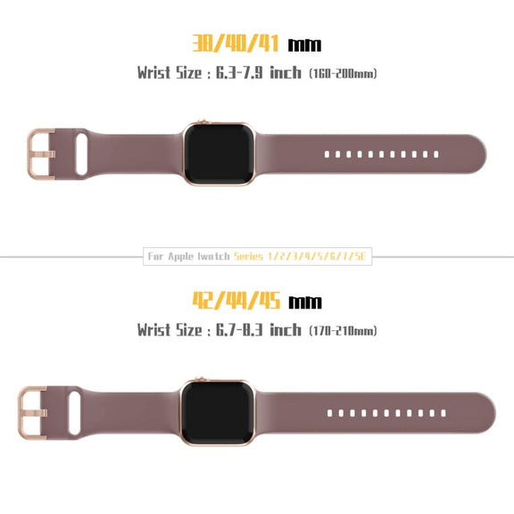 For Apple Watch 42mm Pin Buckle Silicone Watch Band(Smoked Purple)