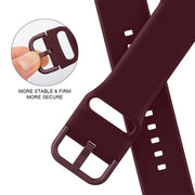 For Apple Watch 38mm Pin Buckle Silicone Watch Band(Wine Red)