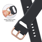 For Apple Watch 38mm Pin Buckle Silicone Watch Band(Dark Grey)
