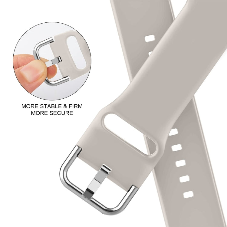 For Apple Watch 38mm Pin Buckle Silicone Watch Band(Starlight)