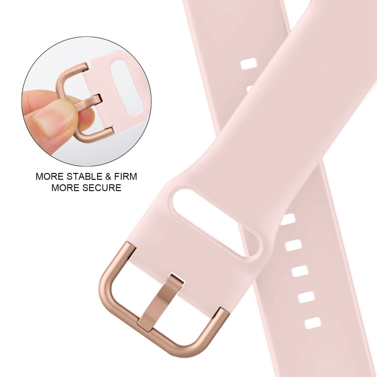 For Apple Watch Ultra 2 49mm Pin Buckle Silicone Watch Band(Pink Sand)