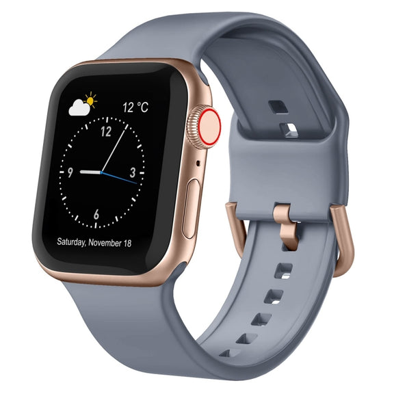 For Apple Watch Ultra 2 49mm Pin Buckle Silicone Watch Band(Blue Grey)