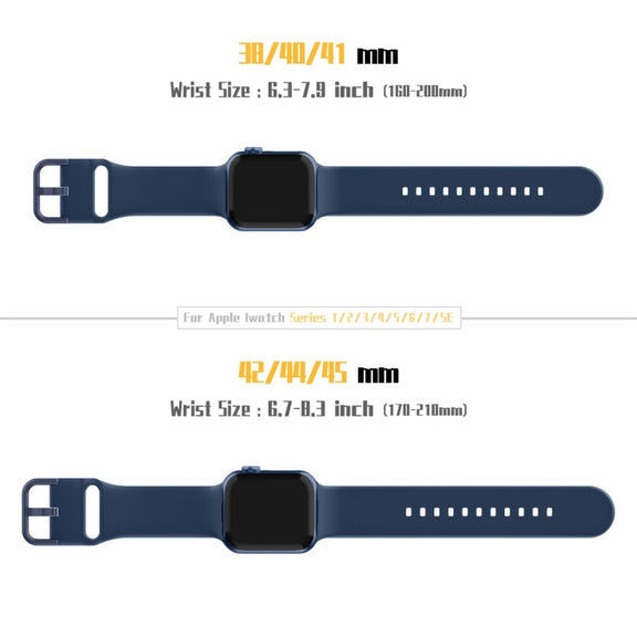 For Apple Watch SE 2023 40mm Pin Buckle Silicone Watch Band(Abyss Blue)