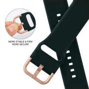 For Apple Watch SE 2023 40mm Pin Buckle Silicone Watch Band(Dark Green)