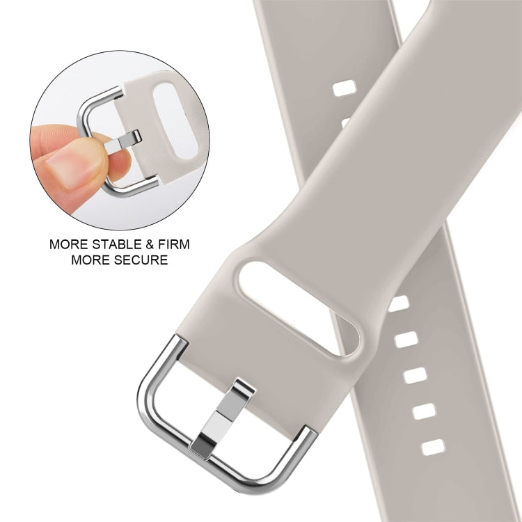 For Apple Watch SE 2023 40mm Pin Buckle Silicone Watch Band(Starlight)