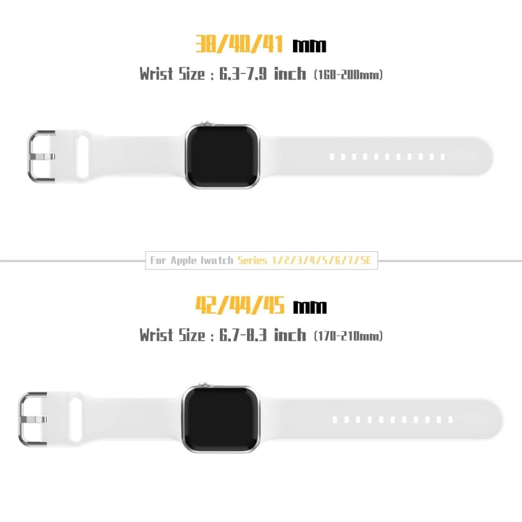 For Apple Watch Series 10 46mm Pin Buckle Silicone Watch Band(White)
