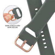 For Apple Watch Series 10 46mm Pin Buckle Silicone Watch Band(Olive)