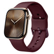 For Apple Watch Series 10 46mm Pin Buckle Silicone Watch Band(Wine Red) - free shipping - PMC TechLife - Order now!