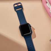 For Apple Watch Series 10 46mm Pin Buckle Silicone Watch Band(Abyss Blue)