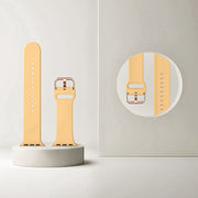 For Apple Watch Series 10 46mm Pin Buckle Silicone Watch Band(Light Orange)