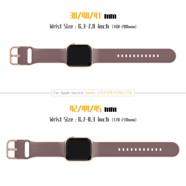 For Apple Watch Series 10 46mm Pin Buckle Silicone Watch Band(Smoked Purple)