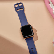 For Apple Watch Series 10 46mm Pin Buckle Silicone Watch Band(Violet Gray)