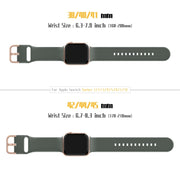 For Apple Watch Series 10 42mm Pin Buckle Silicone Watch Band(Olive)