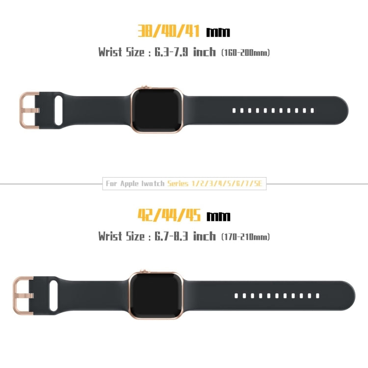 For Apple Watch Series 10 42mm Pin Buckle Silicone Watch Band(Dark Grey)