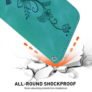 For Tecno Spark 20 Pro+ 4G Lily Embossed Leather Phone Case(Green)