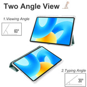For Huawei MatePad 11.5 2023 3-folding Transparent TPU Smart Leather Tablet Case(Dark Night Green)
