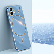 For Nothing Phone 2 XINLI Straight Edge 6D Electroplate TPU Phone Case(Celestial Blue)