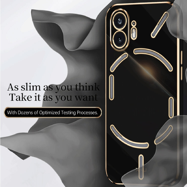 For Nothing Phone 2 XINLI Straight Edge 6D Electroplate TPU Phone Case(Celestial Blue)