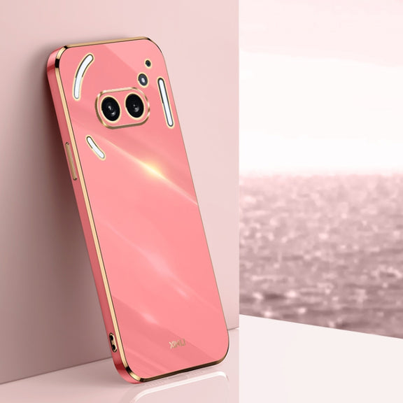 For Nothing Phone 2A XINLI Straight Edge 6D Electroplate TPU Phone Case(Hawthorn Red)