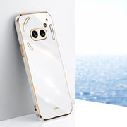 For Nothing Phone 2A XINLI Straight Edge 6D Electroplate TPU Phone Case(White)