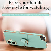 For Nothing CMF Phone 1 XINLI Straight Edge 6D Electroplate TPU Phone Case with Ring Holder(Celestial Blue)