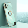 For Nothing CMF Phone 1 XINLI Straight Edge 6D Electroplate TPU Phone Case with Ring Holder(Mint Green) - More Brand by XINLI | Online Shopping South Africa | PMC TechLife | Buy Now Pay Later Mobicred