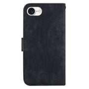 For iPhone 16e Little Tiger Embossed Leather Phone Case(Black)