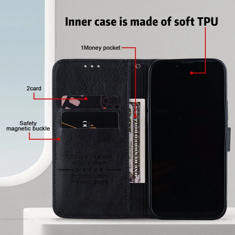 For Google Pixel 9 Skin Feeling Oil Leather Texture PU + TPU Phone Case(Black)
