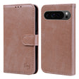 For Google Pixel 9 Skin Feeling Oil Leather Texture PU + TPU Phone Case(Champagne) - Google Cases by PMC TechLife | Online Shopping South Africa | PMC TechLife | Buy Now Pay Later Mobicred