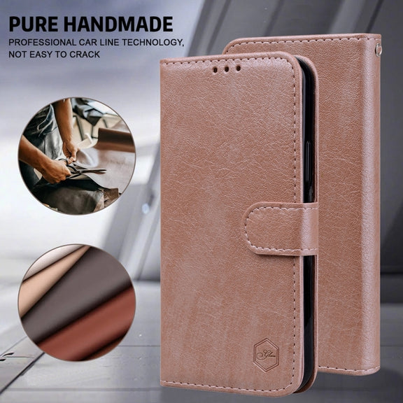 For Google Pixel 9 Skin Feeling Oil Leather Texture PU + TPU Phone Case(Champagne)