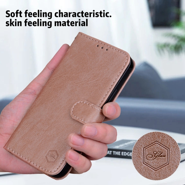 For Google Pixel 9 Skin Feeling Oil Leather Texture PU + TPU Phone Case(Champagne)