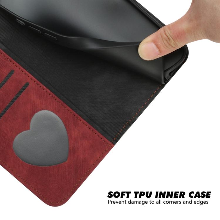 For iPhone 17 Side Buckle Double Fold Hand Strap Leather Phone Case(Red)