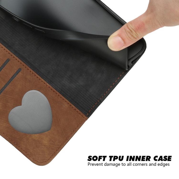 For iPhone 17 Side Buckle Double Fold Hand Strap Leather Phone Case(Brown)