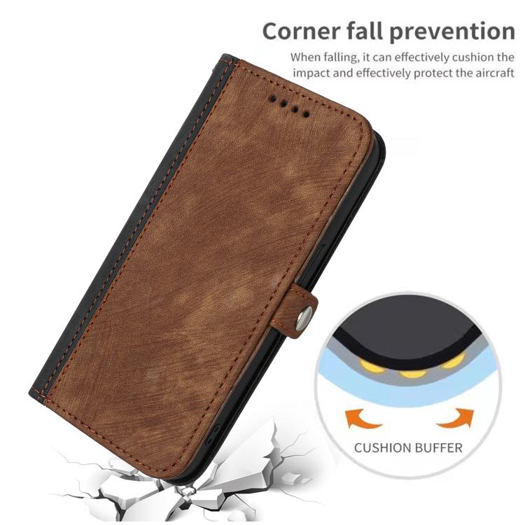 For iPhone 17 Side Buckle Double Fold Hand Strap Leather Phone Case(Brown)